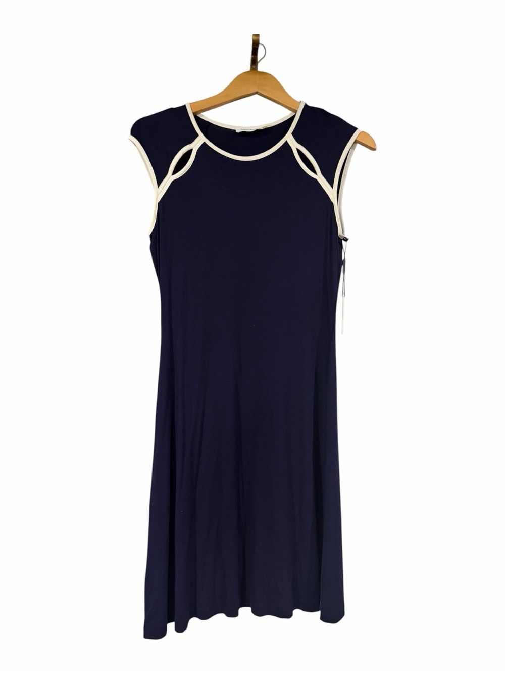 Calvin Klein Navy and Cream A line dress - Picture 3 of 9